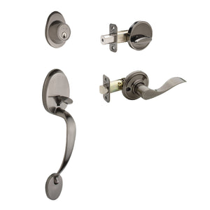 Colonial Active Handleset With Waverlie Left Hand Interior Trim by Copper Creek
