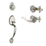 Colonial Active Handleset With Waverlie Right Hand Interior Trim by Copper Creek