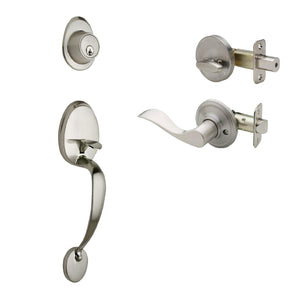 Colonial Active Handleset With Waverlie Right Hand Interior Trim by Copper Creek